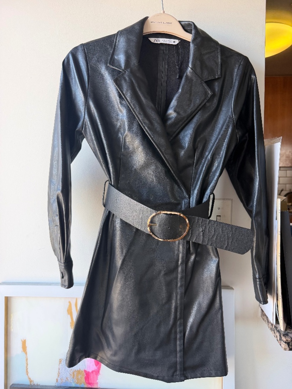 Zara faux leather dress